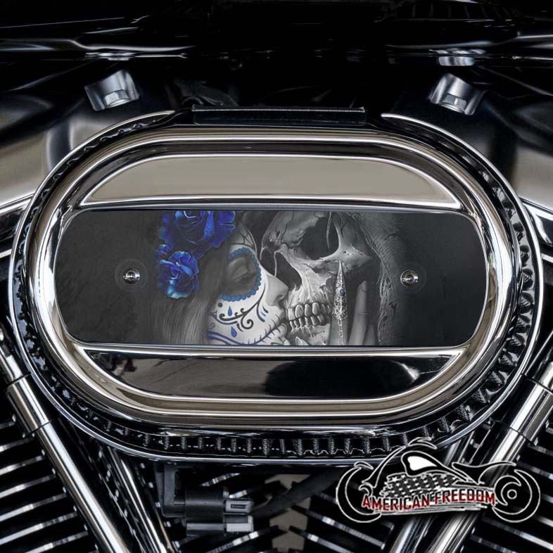 Harley Davidson M8 Ventilator Insert - Death Kiss (Blue)